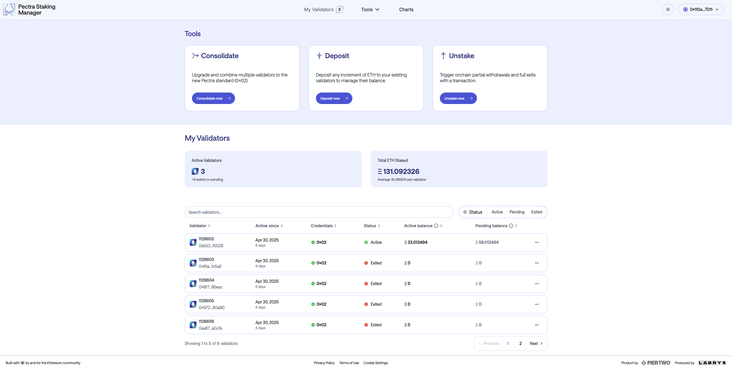 Homepage_Pectra Staking Manager